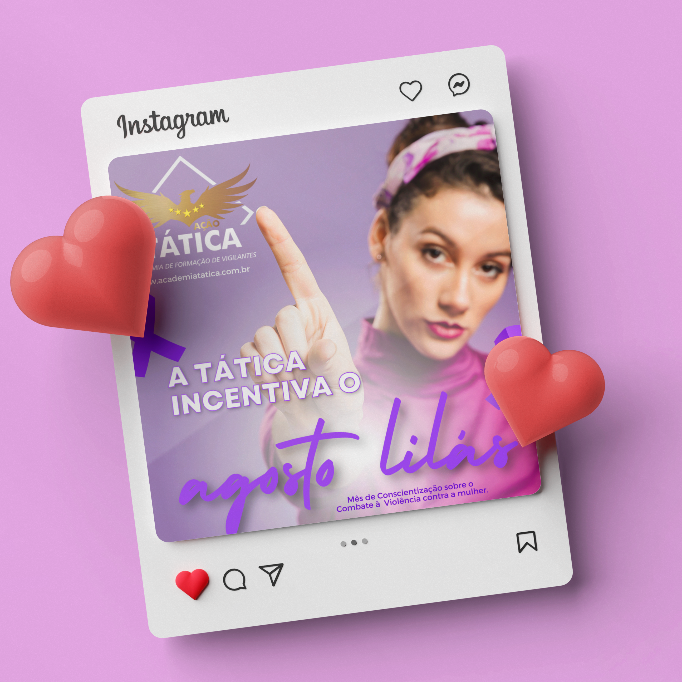 Agosto lilás – peça story e post