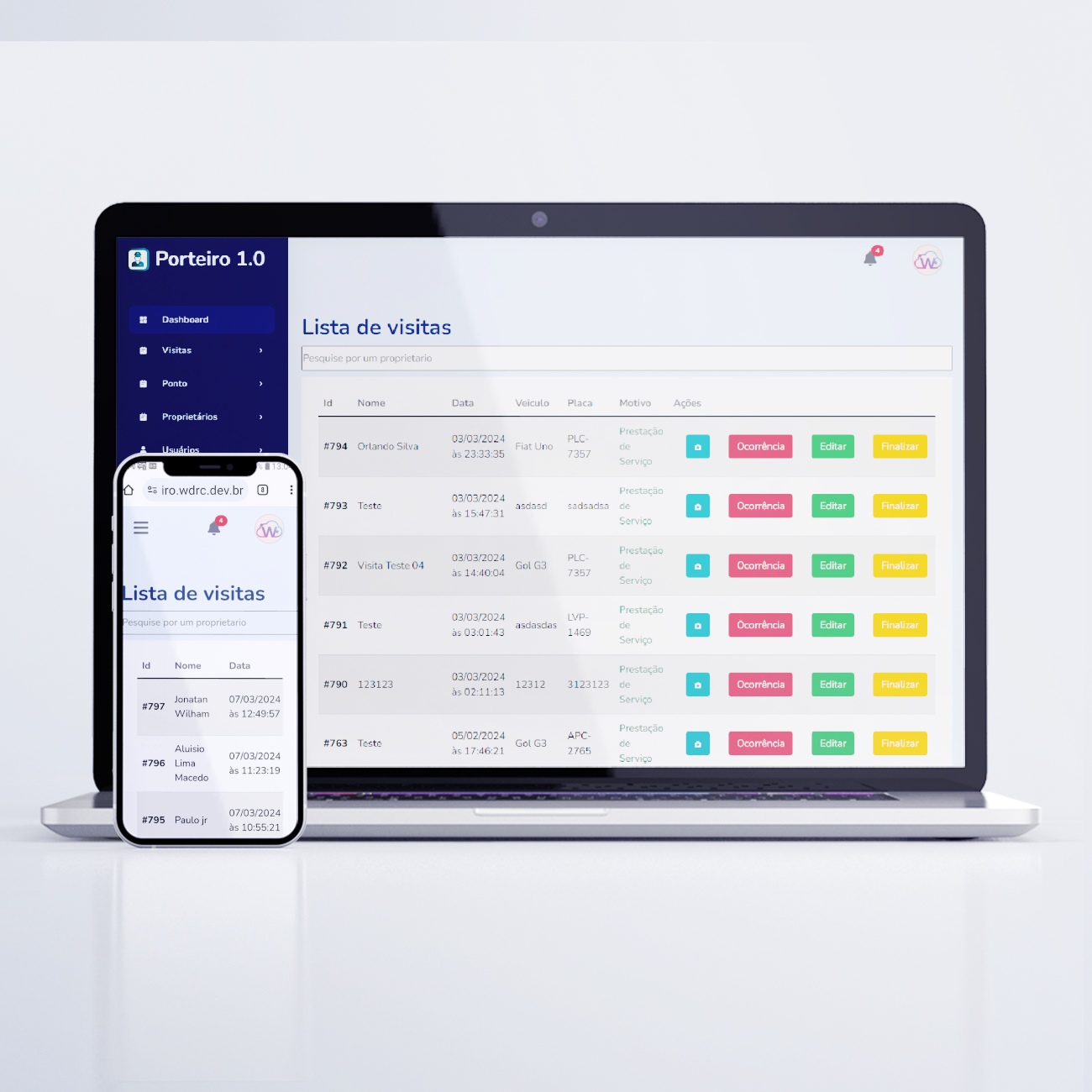 Sistema EPR controle de acesso