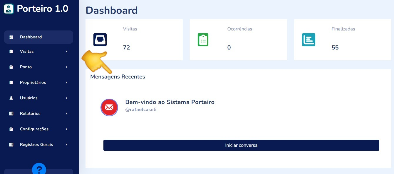 email interno (porteiro)